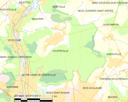 Map commune FR insee code 76367